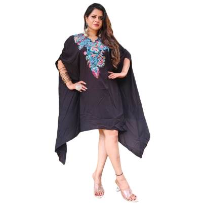 Black Embroidery Kaftan