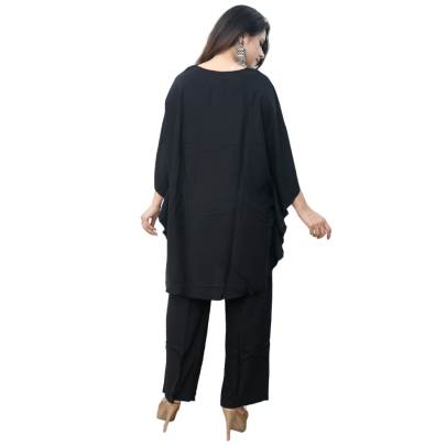 Black Kaftan with Pant Co ord Set