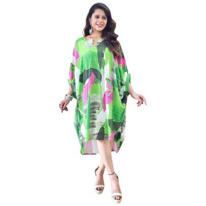 Brush Paint Printed Kaftan