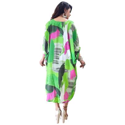 Brush Paint Printed Kaftan