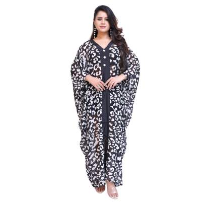 Animal Print Long Kaftan