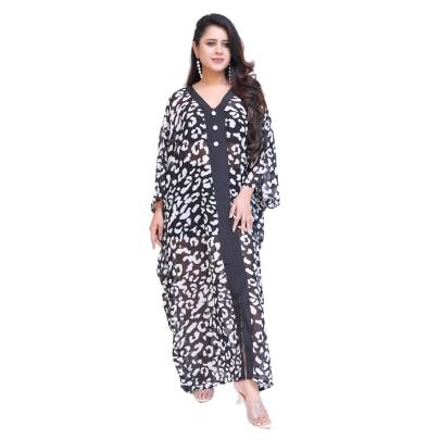 Animal Print Long Kaftan