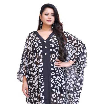 Animal Print Long Kaftan