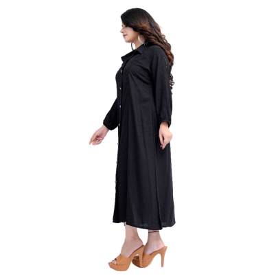 Black Long Shirt Style Kurta