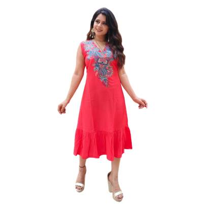 Embroidery Dress(Pink)