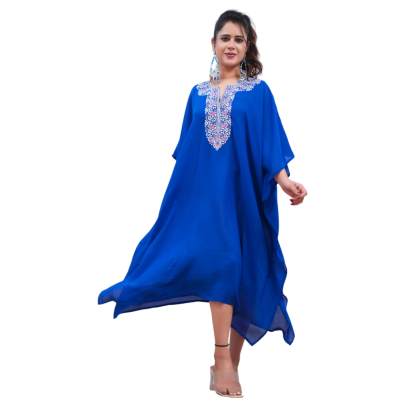 Embroidery Kaftan   Blue