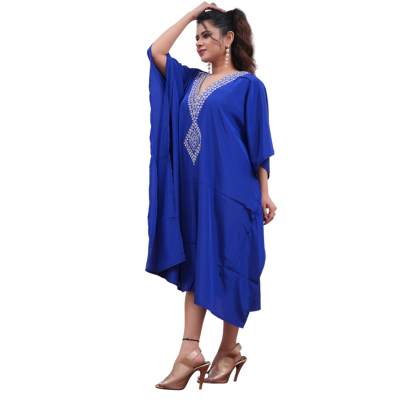 Embroidery Kaftan- Blue