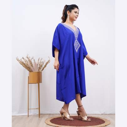 Embroidery Kaftan- Blue