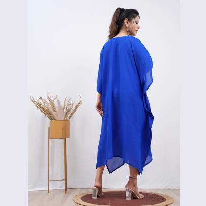 Embroidery Kaftan   Blue