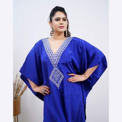 Embroidery Kaftan- Blue