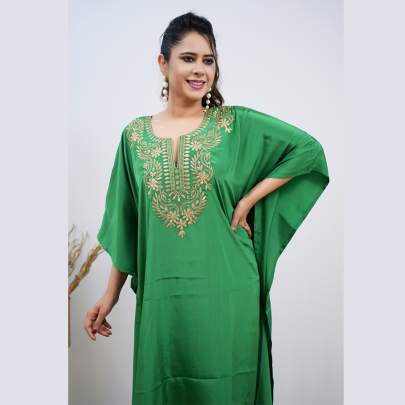 Embroidery Kaftan- Green