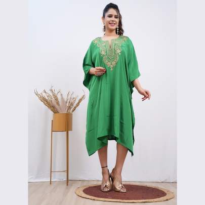 Embroidery Kaftan- Green