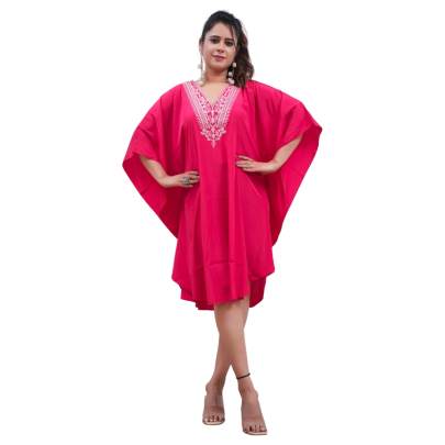 Embroidery Kaftan - Pink