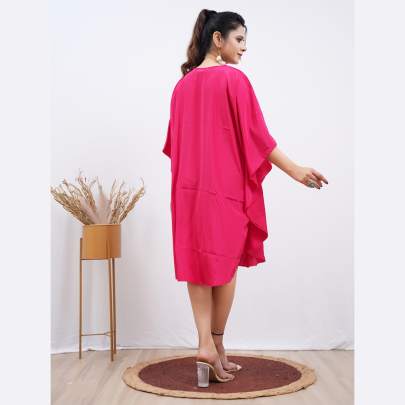 Embroidery Kaftan - Pink