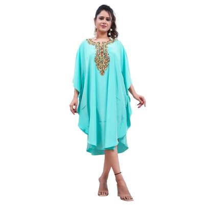 Embroidery Kaftan - Sea Green