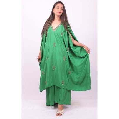 Festive Embellished Kaftan Pant Set