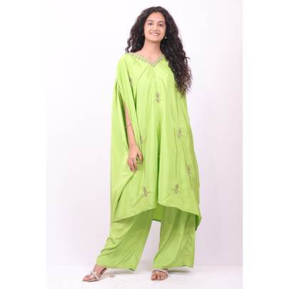 Festive Embellished Kaftan Pant Set