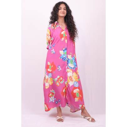 Floral Kaftan Long Dress