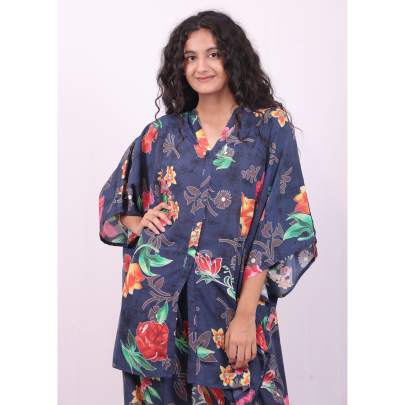 Floral Kaftan with Pant Set