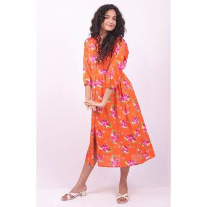 Floral Printed Midi Dress
