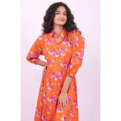 Floral Printed Midi Dress