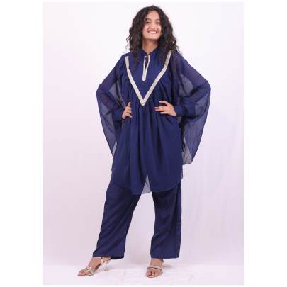 Georgette Designer Kaftan with Pant     Boutique Exclusive