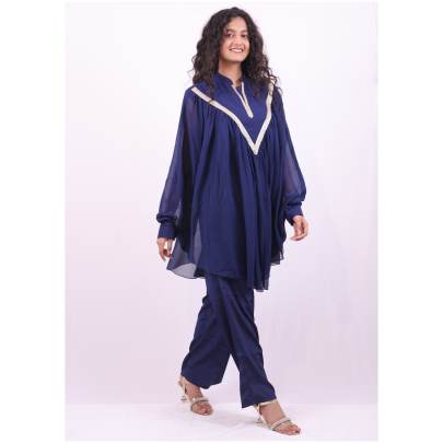 Georgette Designer Kaftan with Pant     Boutique Exclusive
