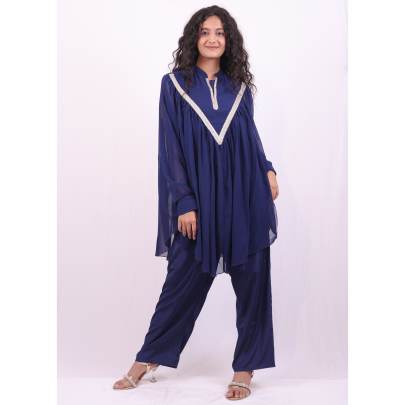 Georgette Designer Kaftan with Pant     Boutique Exclusive