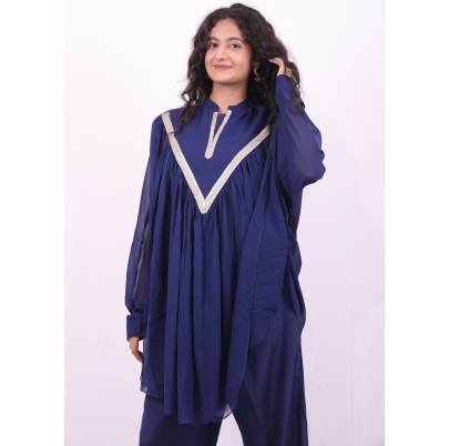 Georgette Designer Kaftan with Pant     Boutique Exclusive