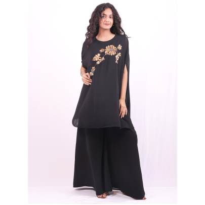 Georgette Handwork Designer Kaftan with Pant 