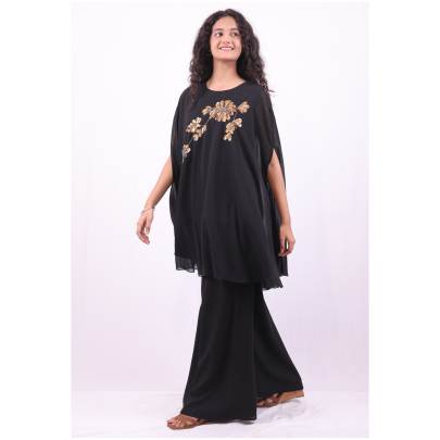 Georgette Handwork Designer Kaftan with Pant
