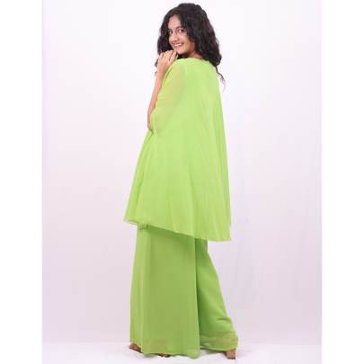 Georgette Handwork Designer Kaftan with Pant