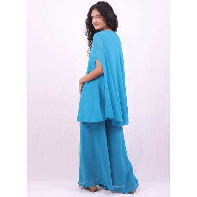 Georgette Handwork Designer Kaftan with Pant