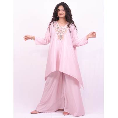Hand Work Embellished Neck Festive Kurta Pant