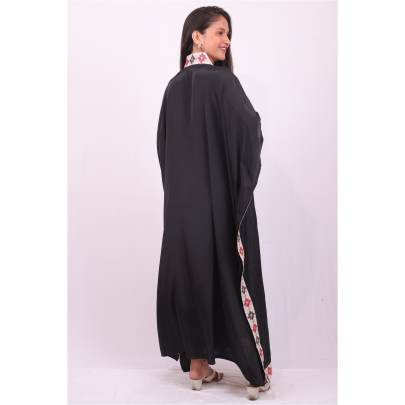 High Neck Kaftan with Embroidered Neck