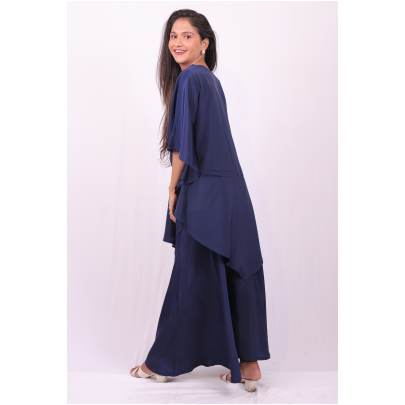 Knot Crepe Silk Kaftan Coord Set