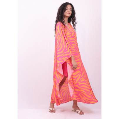 One Shoulder Animal Print Dress