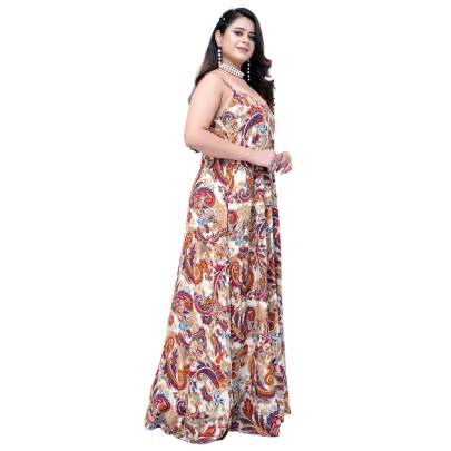 Paisley Print Long Dress