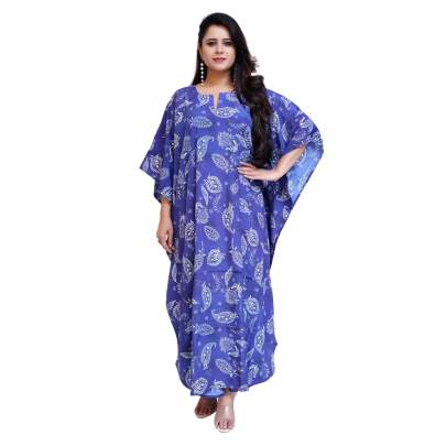 Paisley Print Long Kaftan Maxi