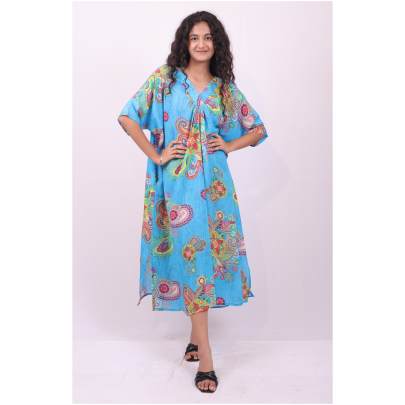 Paisley Printed Beach Dress