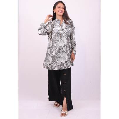 Printed Top and Pant Co-ord Set 