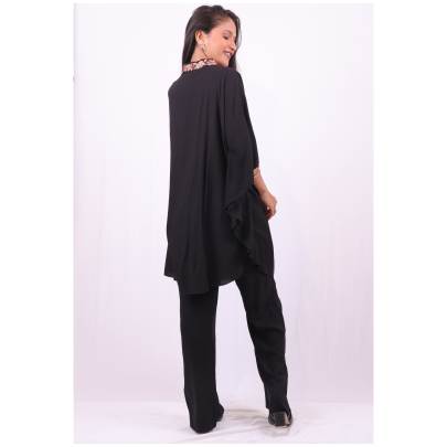 Rayon Kaftan with Pant Embroidered Neck