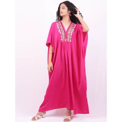 Shell n Mirror Detailing Long Kaftan