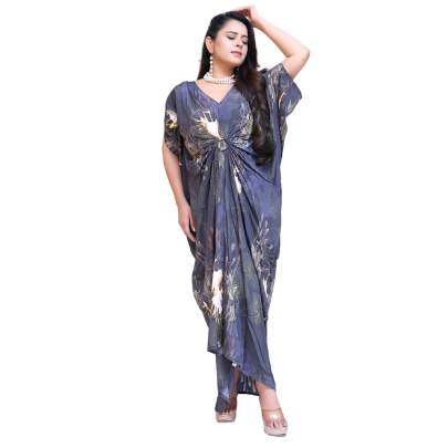 Stylish Ring Kaftan Grey