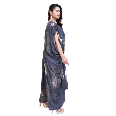 Stylish Ring Kaftan Grey