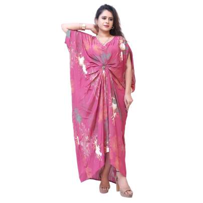 Stylish Ring Kaftan Pink