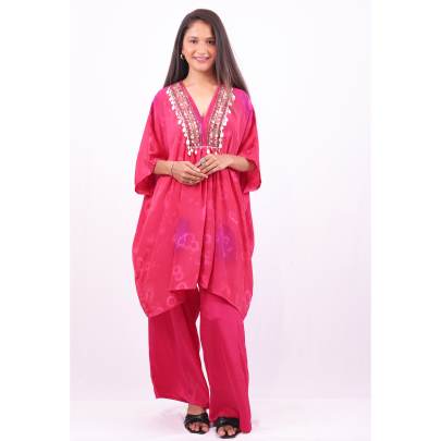 Tie Dye Handwork Kaftan with Pant
